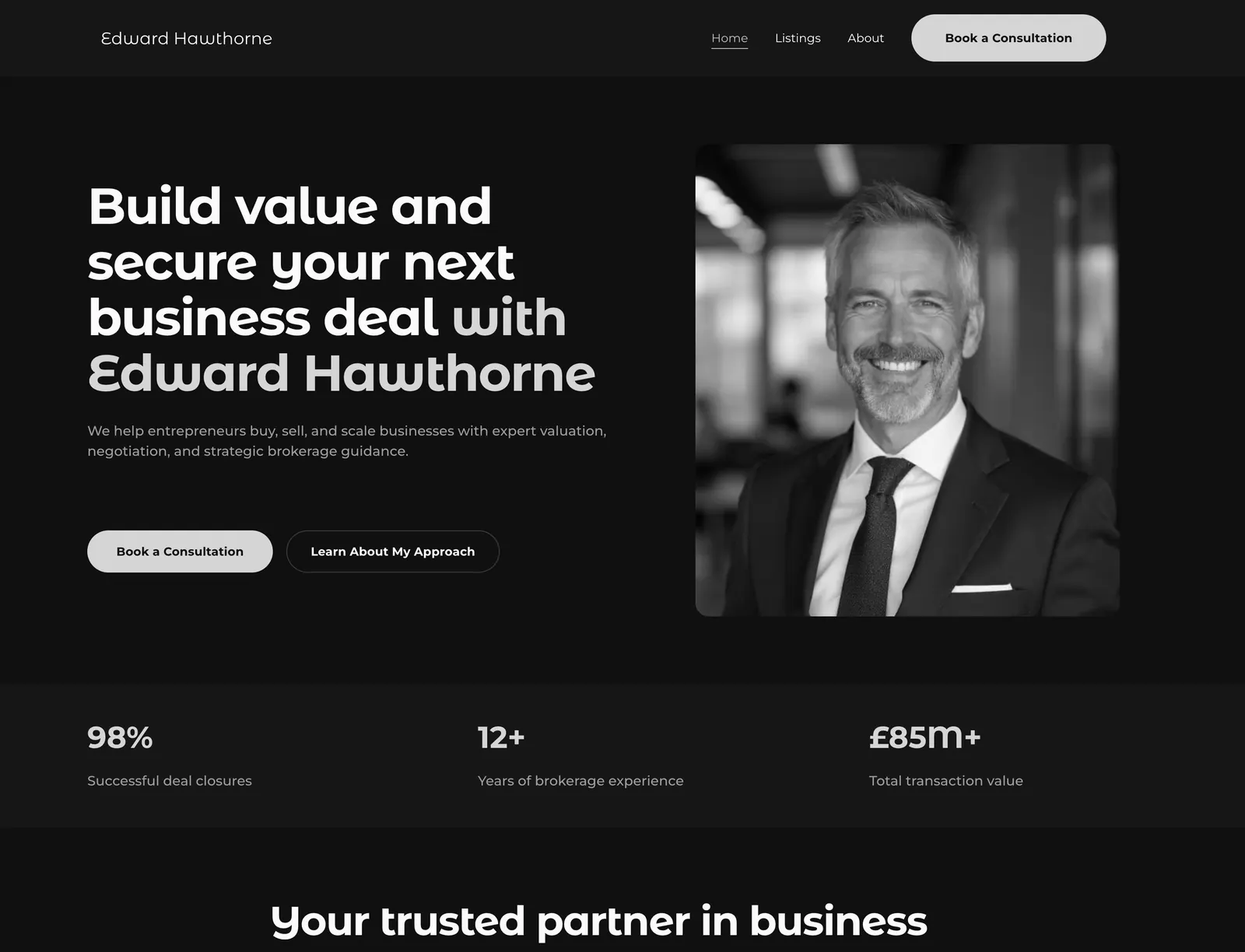 Website for Consultants template