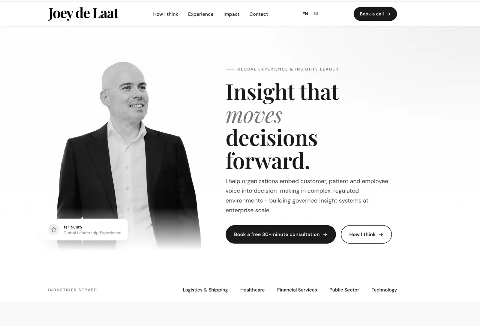 Website for Independent Consultants template