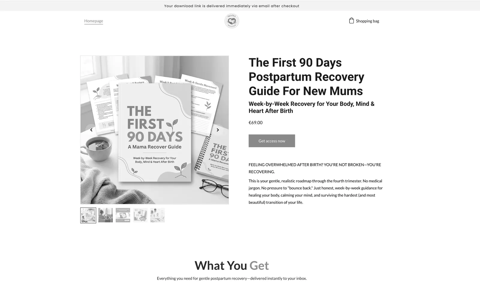 Digital Product website template