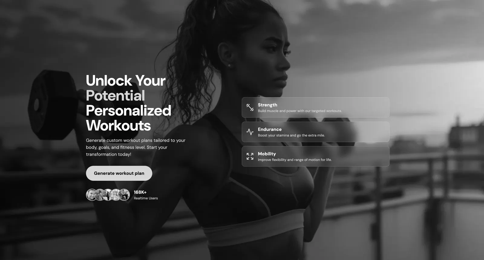 Generate Workout Plan app template
